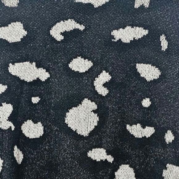 Lane Bryant Cardigan Women's Plus Sz 22/24 Open Front Black Animal Print Pockets - Picture 3 of 7